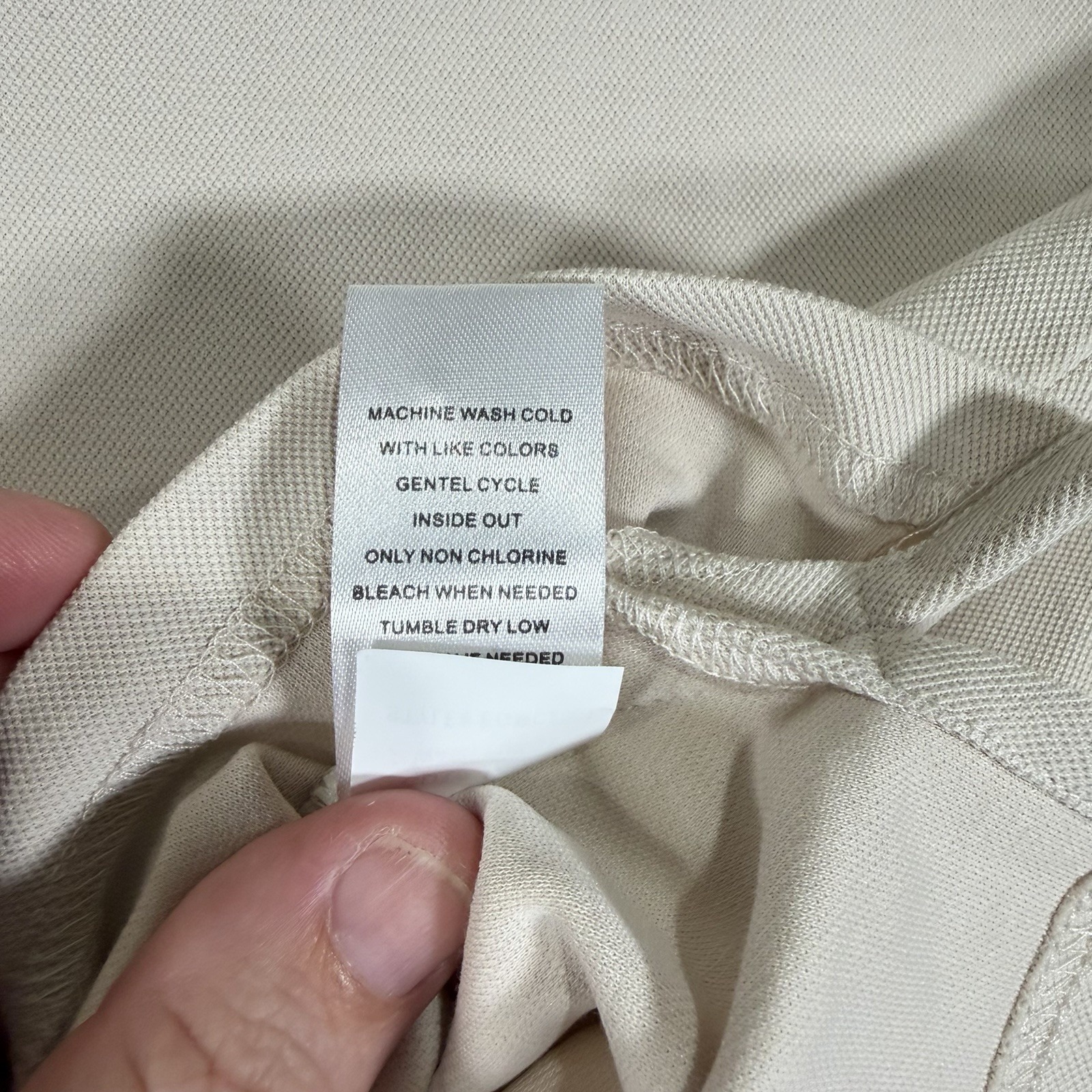 Nwt Eastside Core Pique Polo Shirt Mens Medium Pumice Beige Short Sleeve — image 7 of 7